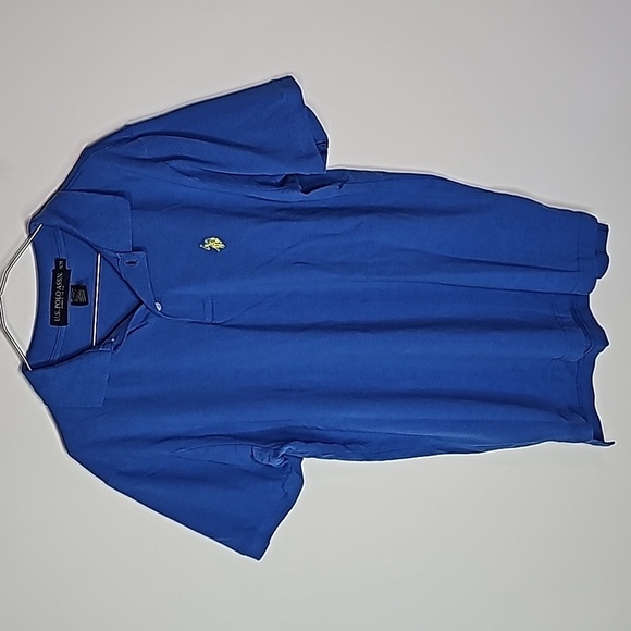 U.S Polo Assn. Medium blue short sleeve henley polo shirt - Picture 1 of 8